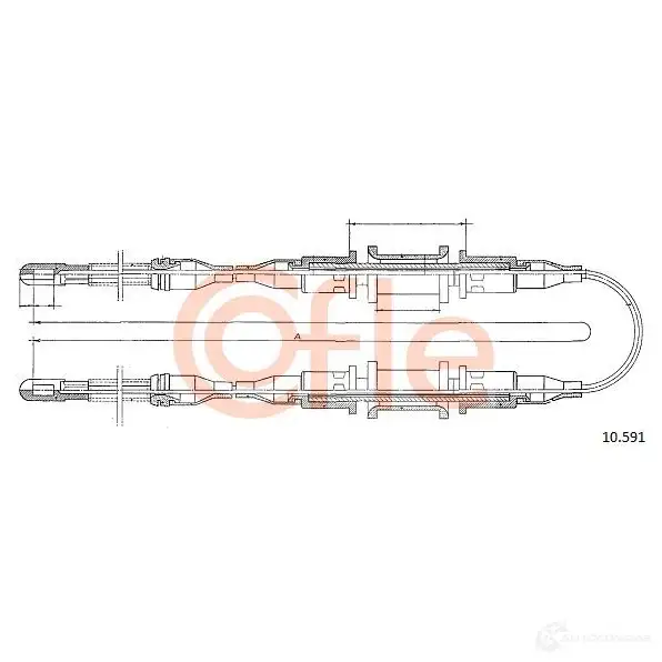 Трос ручника COFLE 4297276 10.591 8WZL4G 92.1 0.591 изображение 0