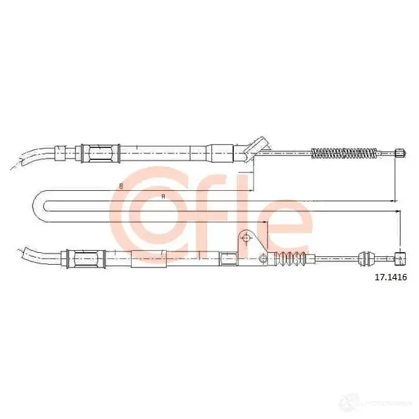 Трос ручника COFLE 4299186 X6X8Q8 17.1416 9 2.17.1416 изображение 0