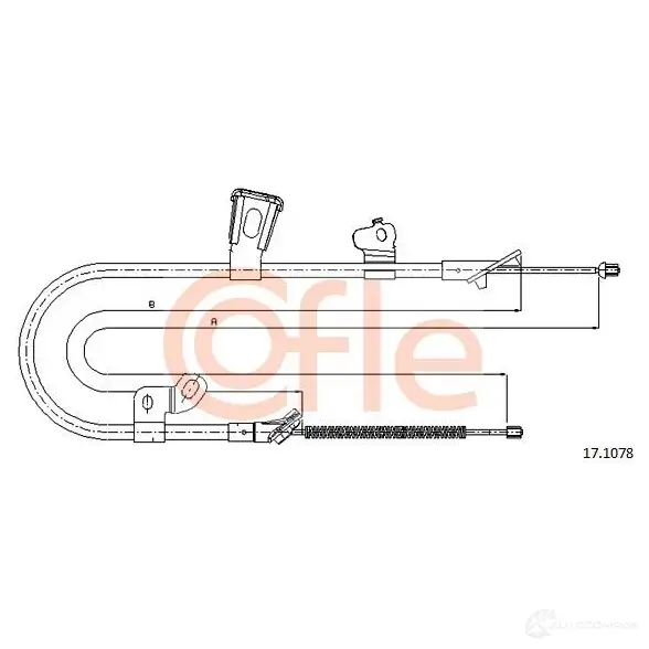 Трос ручника COFLE 17.1078 4299125 WLEI9R 92 .17.1078 - Изображение 1