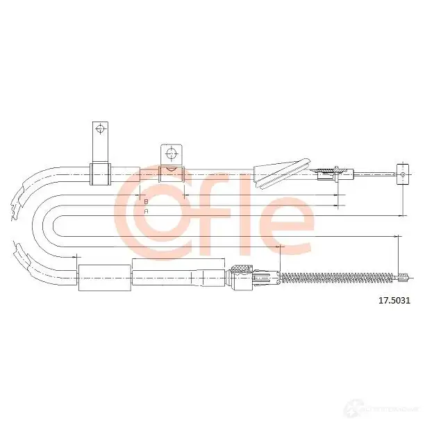 Трос ручника COFLE 4299565 17.5031 92. 17.5031 F6RGXD - Изображение 1