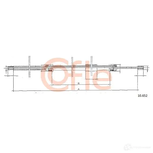 Трос ручника COFLE 4297331 RZ524K 10.652 9 2.10.652 - Изображение 1