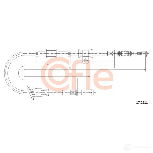 Трос ручника COFLE 4299304 ZT3HCO 92.1 7.2211 17.2211 изображение 0