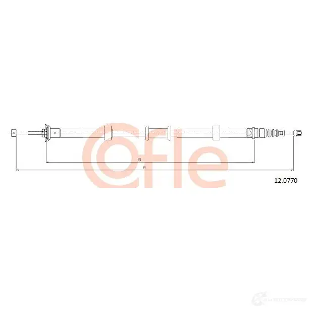 Трос ручника COFLE 4298538 YNPT84 12.0770 9 2.12.0770 - Изображение 1