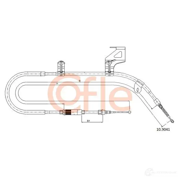 Трос ручника COFLE 10.9041 U7WLI 92.10.9 041 4297629 изображение 0