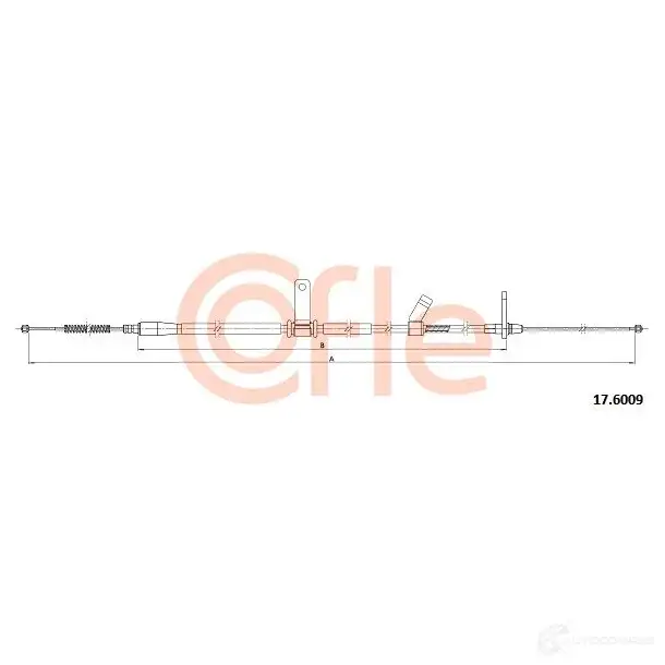 Трос ручника COFLE 2H10 R 17.6009 1437350475