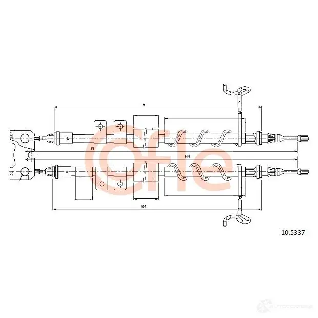 Трос ручника COFLE 92 .10.5337 5W6XQ 4297210 10.5337 изображение 0