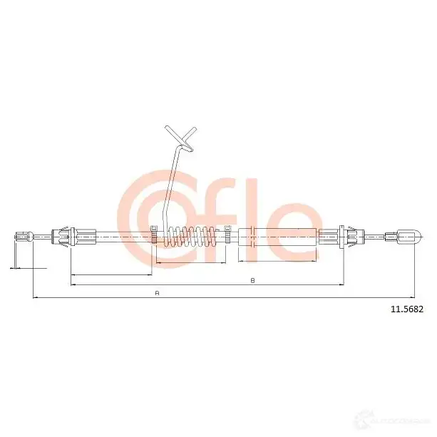 Трос ручника COFLE 4298198 11.5682 GQAWNR 92.11.568 2 изображение 0