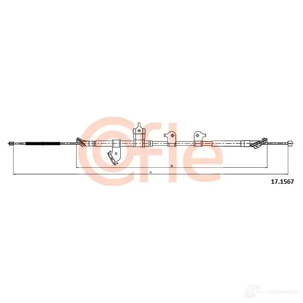 Трос ручника COFLE 92.17 .1567 K4J9Z 4299264 17.1567 изображение 0