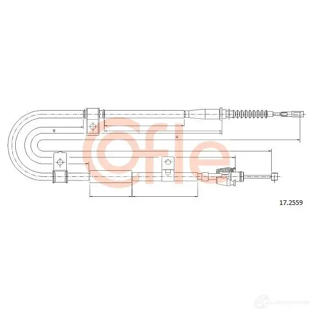 Трос ручника COFLE 92.17 .2559 17.2559 LMHTHL 4299381 изображение 0