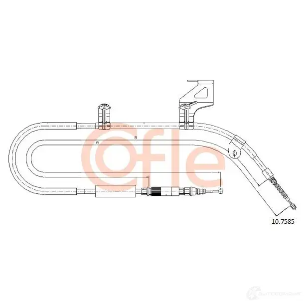 Трос ручника COFLE 4297530 10.7585 9 2.10.7585 SG3JLH изображение 0