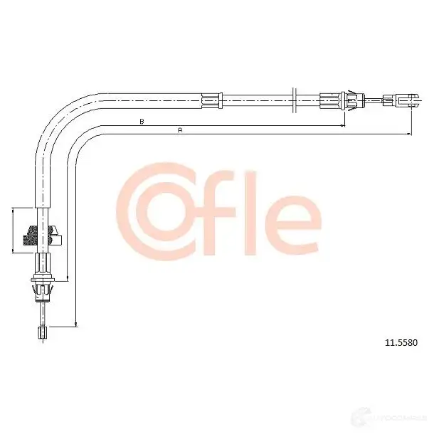 Трос ручника COFLE 92 .11.5580 4298166 11.5580 167HO изображение 0