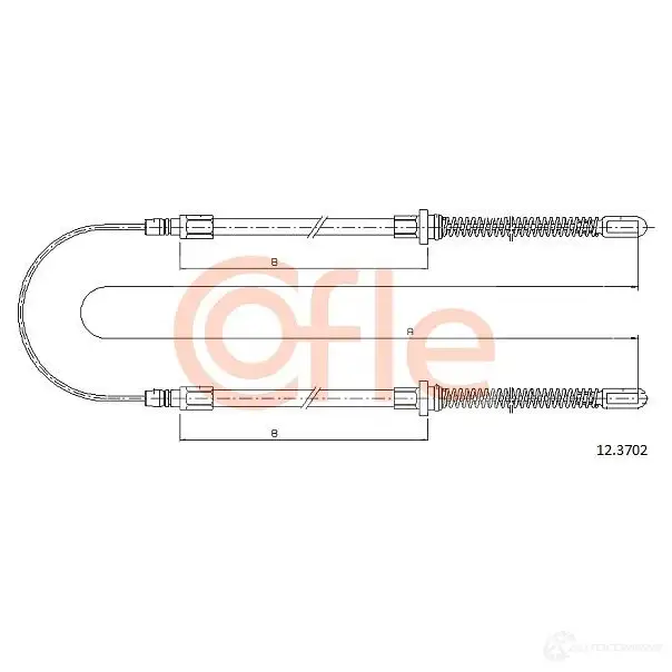 Трос ручника COFLE 12.3702 92.12.3 702 4298555 GH9XEZ - Изображение 1