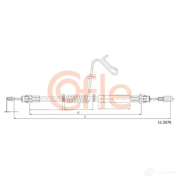 Трос ручника COFLE 4298193 ZK5CJ19 92.11.5 678 11.5678 - Изображение 1