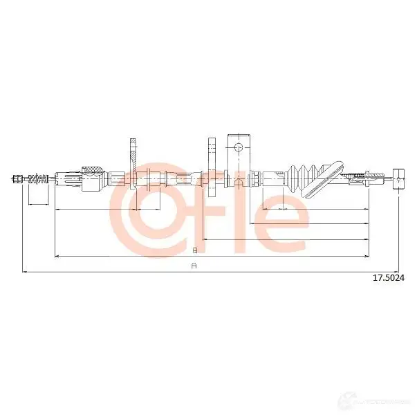 Трос ручника COFLE YS9NY1W 4299559 92.1 7.5024 17.5024 - Изображение 1