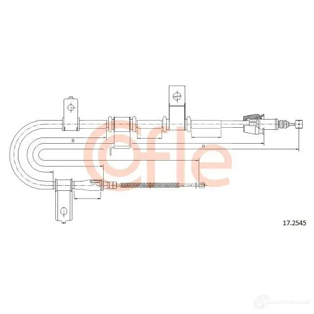 Трос ручника COFLE RX418L 4299369 17.2545 92.17. 2545 - Изображение 1