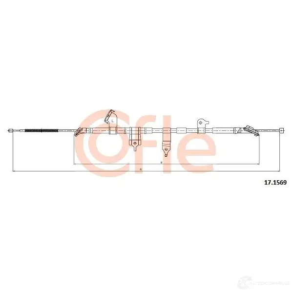 Трос ручника COFLE 1437350773 N68 3C 17.1569 изображение 0