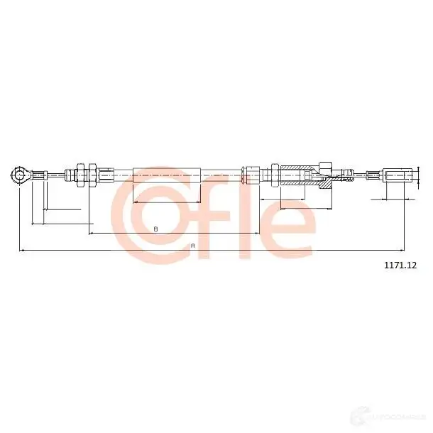 Трос ручника COFLE K2O4G 92.1171 .12 1171.12 4298451 изображение 0