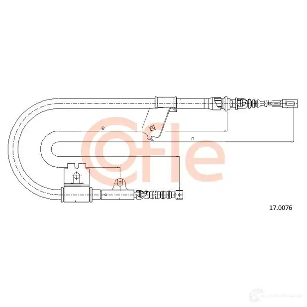 Трос ручника COFLE W07CAG 17.0076 92.1 7.0076 4298973 - Изображение 1