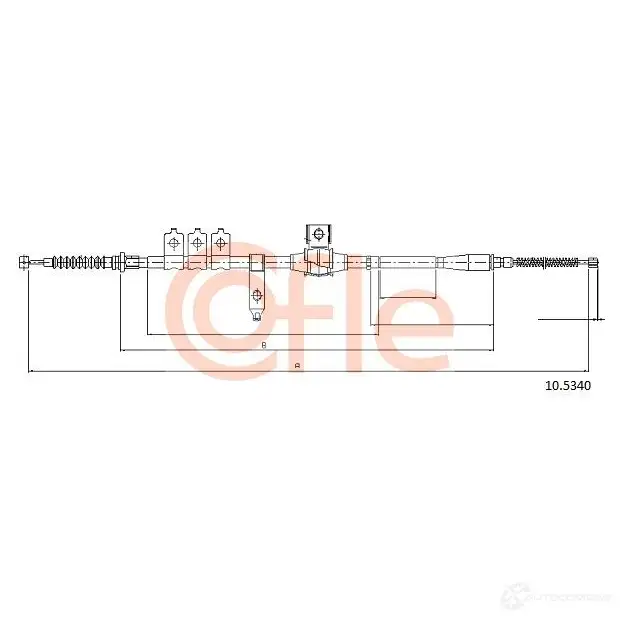 Трос ручника COFLE 4297213 92 .10.5340 VEP1R 10.5340 изображение 0