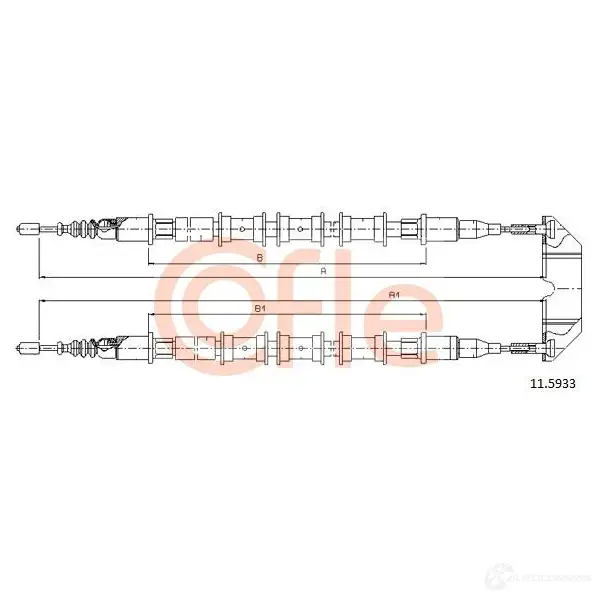 Трос ручника COFLE 70HHB 11.5933 4298291 92. 11.5933 - Изображение 1