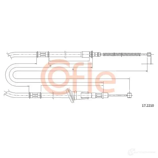 Трос ручника COFLE CS7YE 17.2210 92 .17.2210 4299303 - Изображение 1