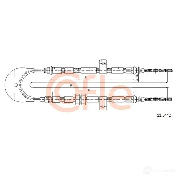 Трос ручника COFLE ZTE4Z 11.5442 4298101 92.11.544 2 - Изображение 1