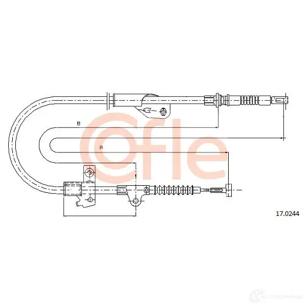 Трос ручника COFLE 92. 17.0244 2SPMBF 17.0244 4299008 изображение 0