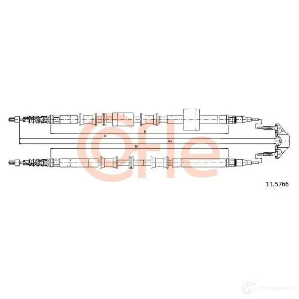 Трос ручника COFLE 92. 11.5766 11.5766 ASUA2SW 4298227 - Изображение 1