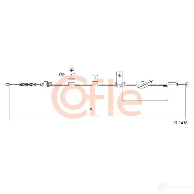 Трос ручника COFLE Q6X2TOM 92. 17.1438 4299201 17.1438 изображение 0