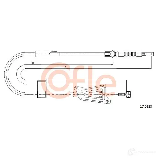 Трос ручника COFLE 92.17. 0123 4298984 HYF8J06 17.0123 изображение 0