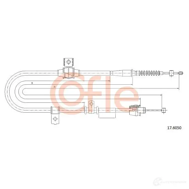 Трос ручника COFLE YVX4L6W 17.6050 92.17.60 50 4299640 - Изображение 1
