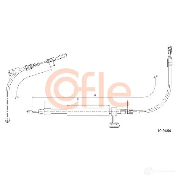 Трос ручника COFLE 10.9464 ZQN2F 4297689 92.10. 9464 - Изображение 1