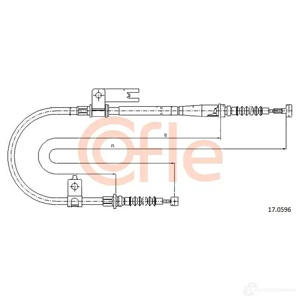 Трос ручника COFLE 4299087 92 .17.0596 17.0596 R4SZRU2 - Изображение 1