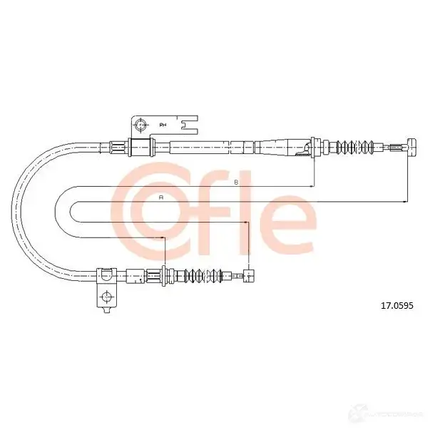 Трос ручника COFLE TXK5U8 4299086 17.0595 92.17 .0595 - Изображение 1