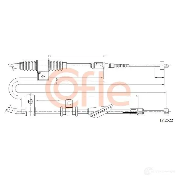 Трос ручника COFLE 2HWLSBK 92.17. 2522 17.2522 4299348 изображение 0