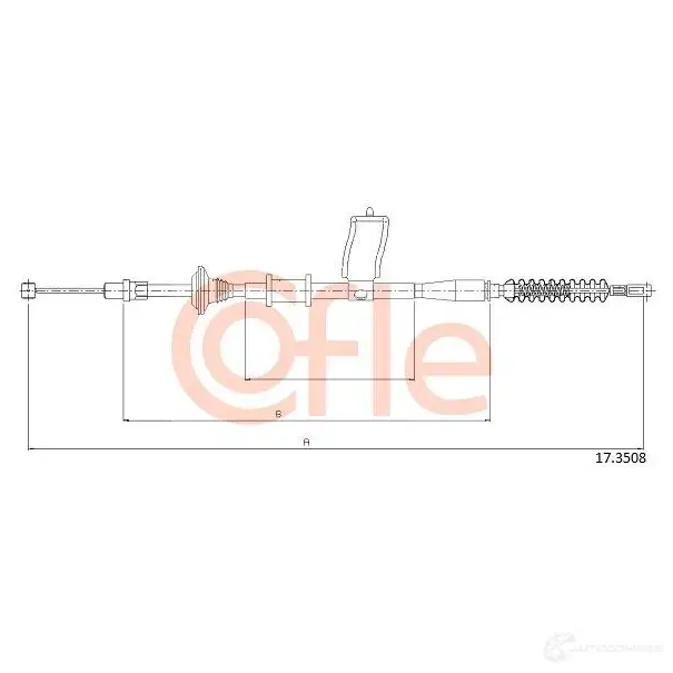 Трос ручника COFLE YVX1HTQ 92.17.350 8 17.3508 4299485 - Изображение 1