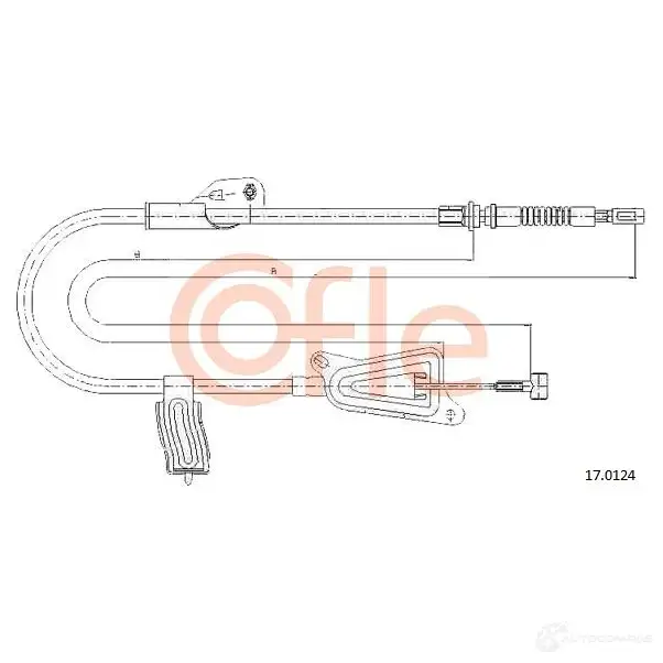 Трос ручника COFLE EG6ST86 92 .17.0124 17.0124 4298985 изображение 0