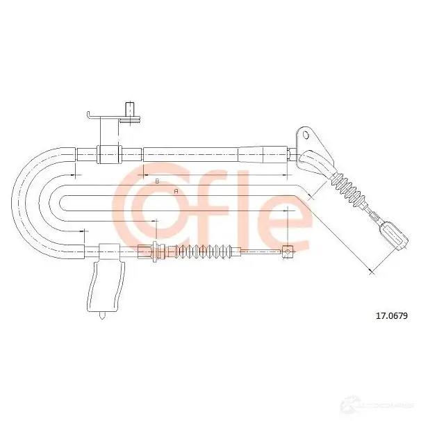 Трос ручника COFLE 92.17.06 79 4299104 17.0679 W7Z5L - Изображение 1