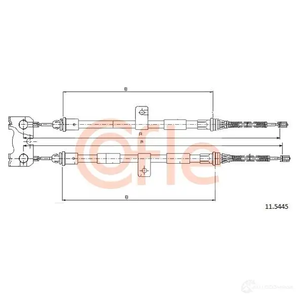 Трос ручника COFLE 9 2.11.5445 4298104 4K54JFT 11.5445 изображение 0