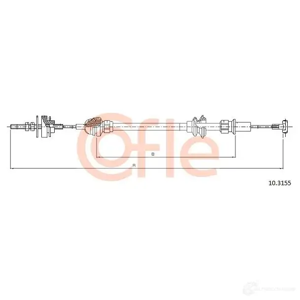 Трос сцепления COFLE 10.3155 KWOXMKN 92.10.3 155 4296945