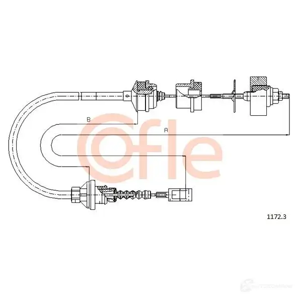 Трос сцепления COFLE 92.1172 .3 1172.3 4298462 BETJY изображение 0