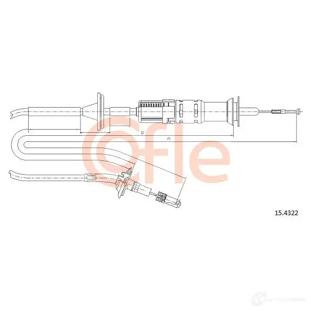 Трос сцепления COFLE 4298907 92.1 5.4322 F368HPD 15.4322 изображение 0