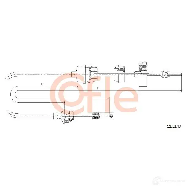 Трос сцепления COFLE 1NTS61 4297847 92.11.21 47 11.2147 изображение 0