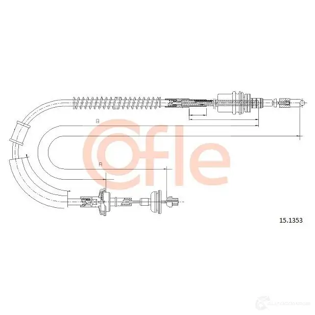 Трос сцепления COFLE 9307ME 4298811 15.1353 92.15.135 3 изображение 0