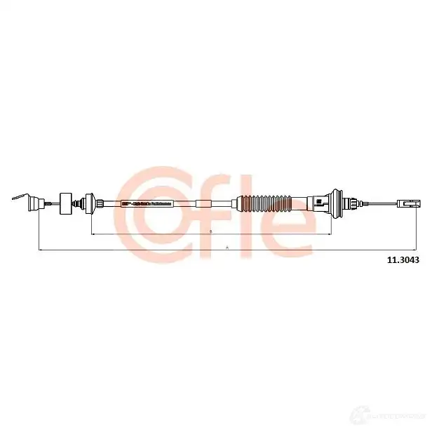 Трос сцепления COFLE BIC1E 4298007 11.3043 92.11. 3043
