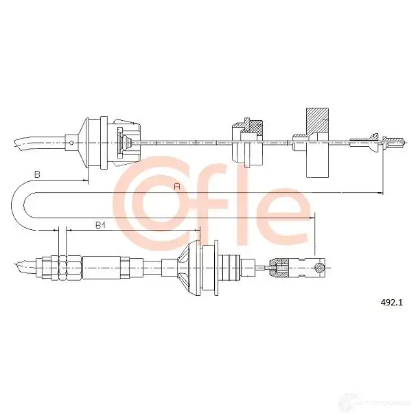 Трос сцепления COFLE 92.4 92.1 92KPL 4299967 492.1 изображение 0