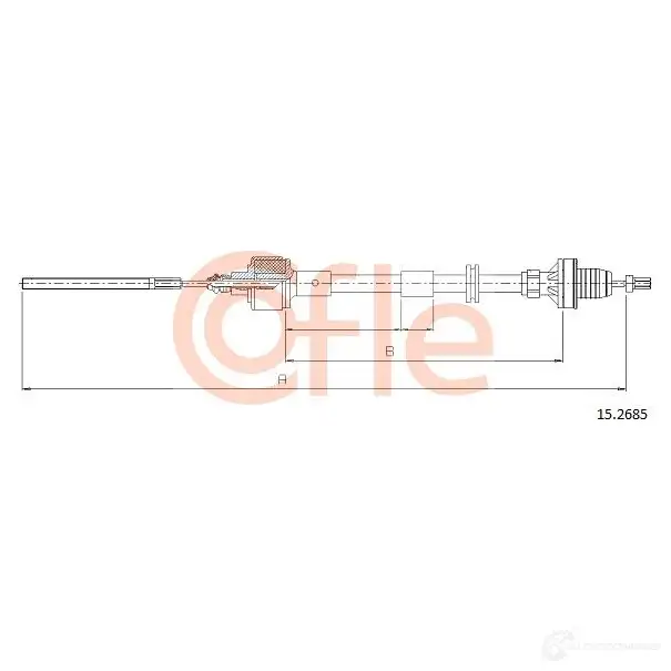 Трос сцепления COFLE 9 2.15.2685 HKUT2JA 15.2685 4298850 изображение 0