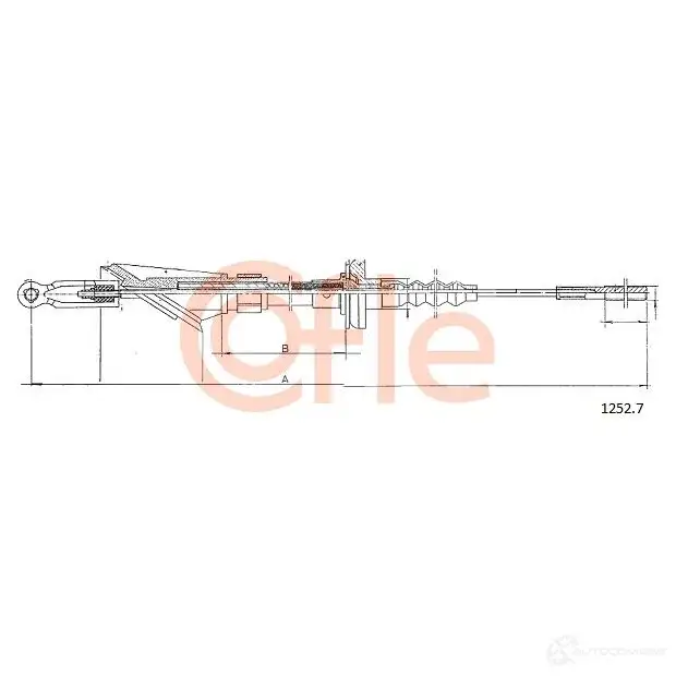 Трос сцепления COFLE 4298686 1252.7 EXB6I1J 92.1 252.7 изображение 0