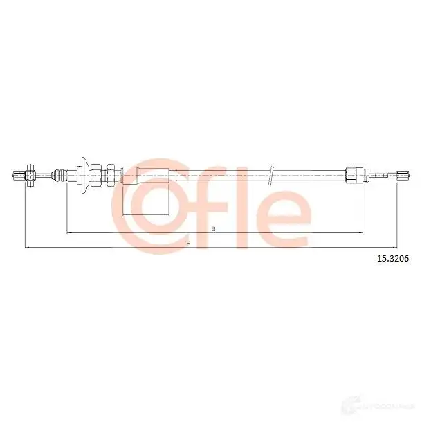 Трос сцепления COFLE 4298869 Y6MUO 15.3206 92.15 .3206