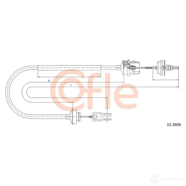 Трос сцепления COFLE 15.3604 9 2.15.3604 G3J32 4298889 изображение 0